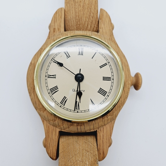 VINTAGE | handmade wooden watch wall clock - Picture 4 of 10